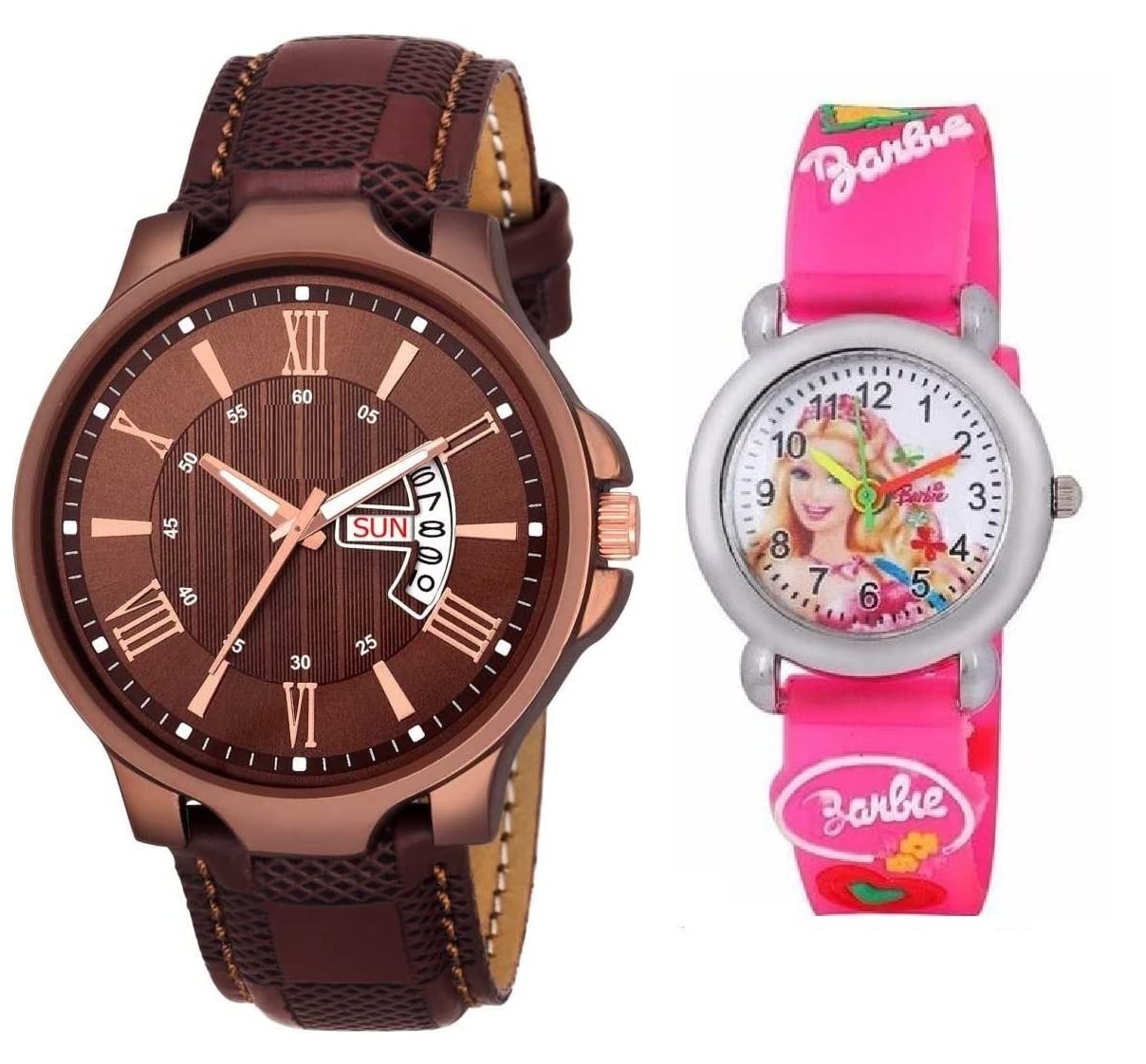 Watchstar | Staylist & Fancy Watch Case Material Metal Brown & White Dial Mens & Girls Wrist Watch - Combo (LS-1020) (Pack of 2) (B0BWN5B4Q8) Amazon Price History, Amazon Price Tracker