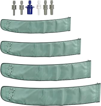 4-Pack Blood Pressure Cuffs Replacement Kit, 4 Different Sizes, Universal Arm Cuffs with Connectors, Fan-Shaped Design for Small & Large Arms, Compatible with 99% Standard BP Monitors