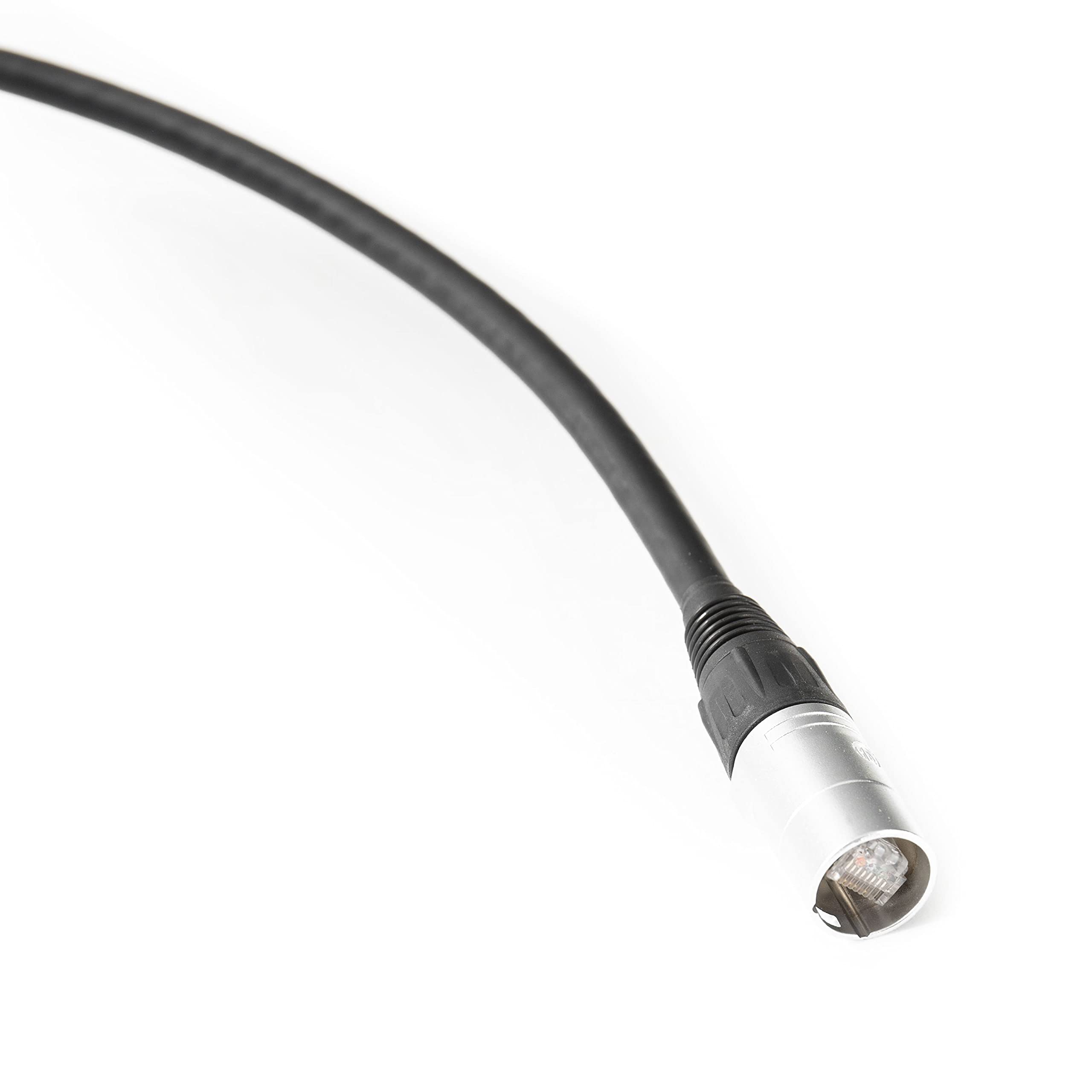 MUSIC STORE CAT5 Kabeltrommel 50m, Neutrik RJ45, Hochwertiges flexibles Kabel, Bruchfestes PVC, Feststellmechanismus, Doppelt geschirmt, Ideal für Mischpult und Stagebox