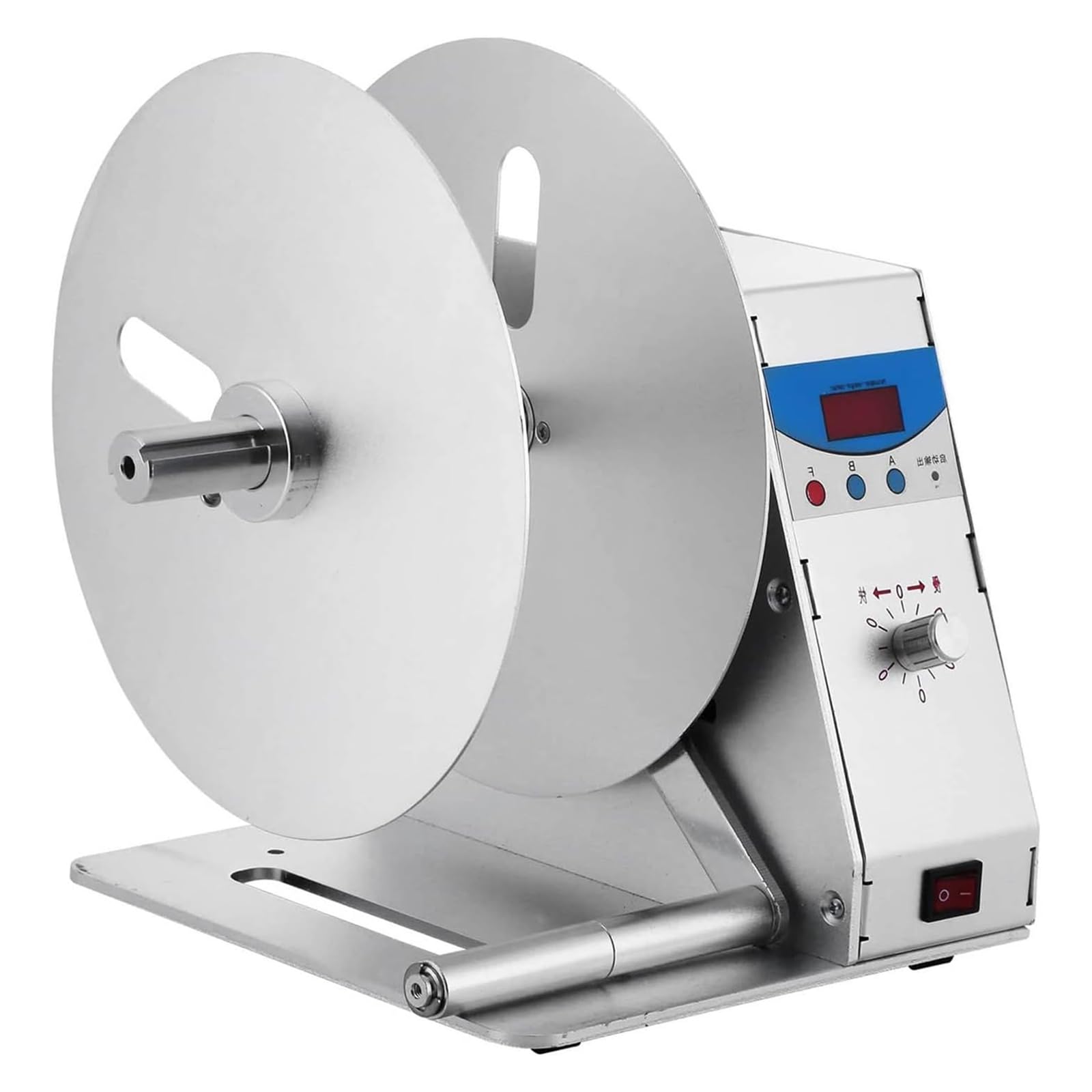 Maszyna do przewijania etykiet, przenośne przewijanie z ekranem dotykowym LED, regulowana prędkość i szerokość 115 mm, średnica 218 mm do etykiet odzieżowych, kodów kreskowych