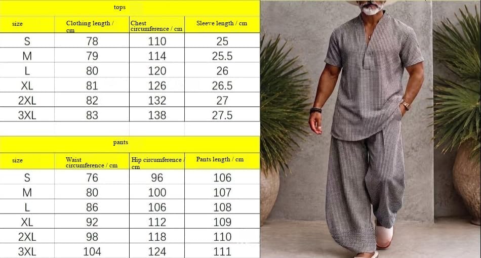 Men's half zip short sleeved shirt and pants set, casual sports 2-piece set