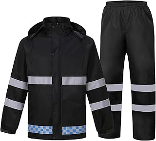 Sponsored You’re seeing this ad based on the product’s relevance to your search query.Learn more about this advertisement OlyljpinZ Men's Rain Suit Waterproof Suit Outdoor Anti-Storm Breathable Rainwear Ultra-Lite Adult Work Raincoat with Hood and Rain Trousers Heavy Waterproof Jacket