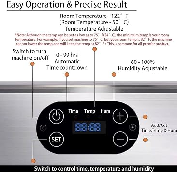 Electric Dough Proofer Machine (2 Layer), Bread Proofing Box, Adjustable Humidity