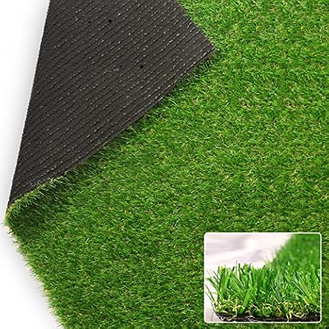 Weidear 0.8 inch Artificial Grass, 4 ft x 8 ft Realistic Turf, Indoor Outdoor Artificial Synthetic Grass Rug, Fake Grass Carpet Patio Mat for Dogs Pets/Garden Lawn Landscape, Customized Cover