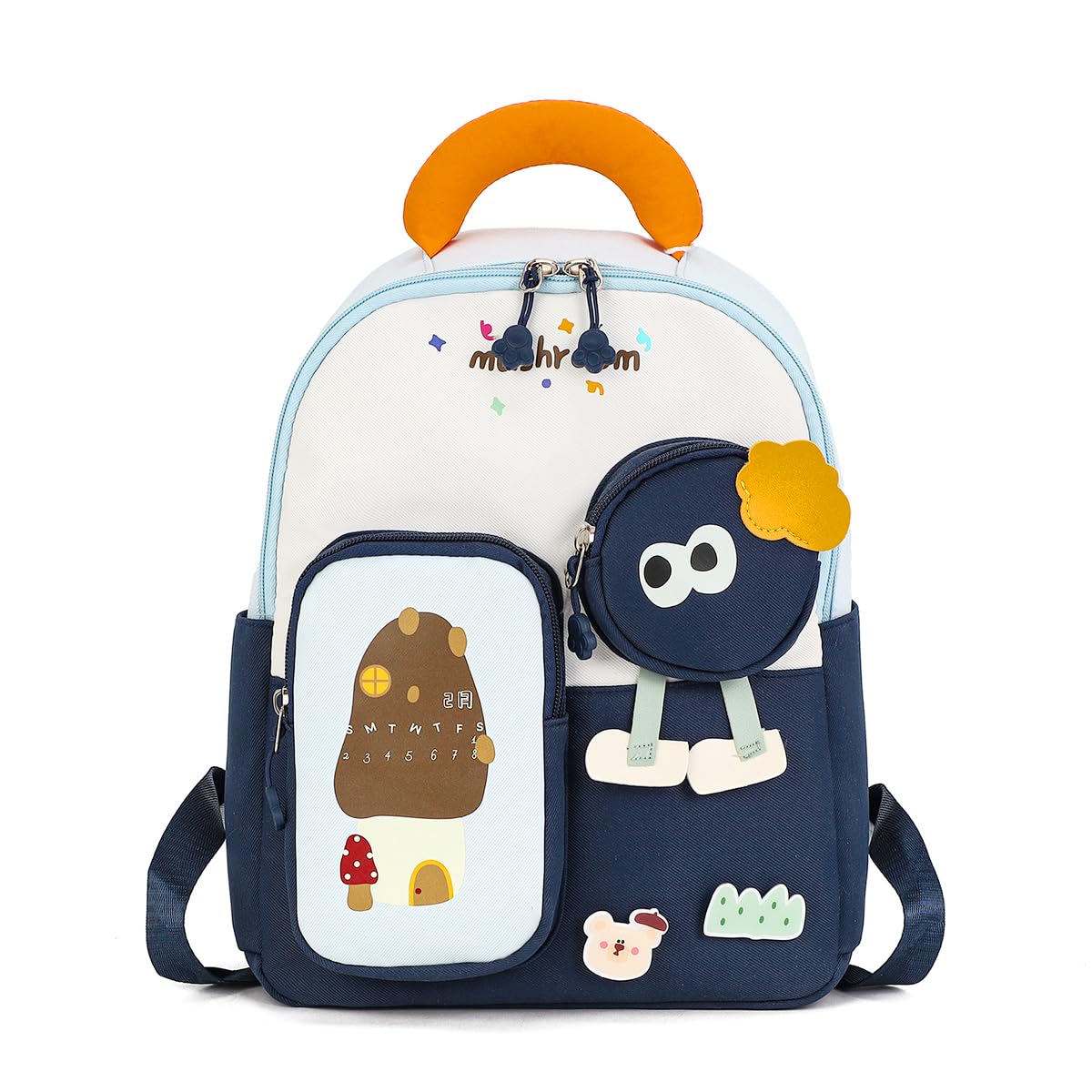 Cute Toddler Backpack with Small Zipper Pouch, Cartoon Stylish Kids Backpack, Lightweight Preschool Bag with Adjustable Straps & Multiple Pockets for Kids Ages 2-5-image-34