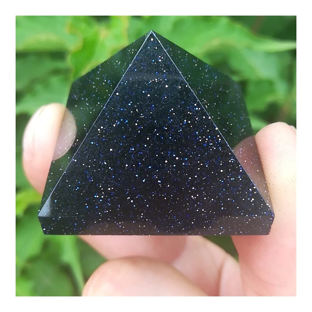 Piramide di Quarzo di arenaria Blu Naturale da 5 cm Piramide di Pietre preziose Trasparenti Come Regalo (Dimensioni : 5cm) CHENRANYIN