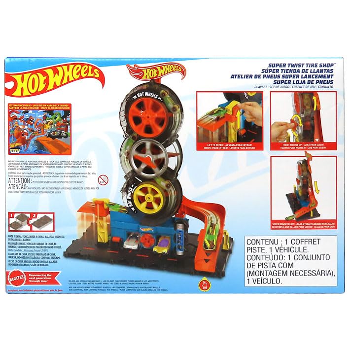 Hot Wheels Super Twist Tire Shop Juego con Auto Miniatura miniatura 3