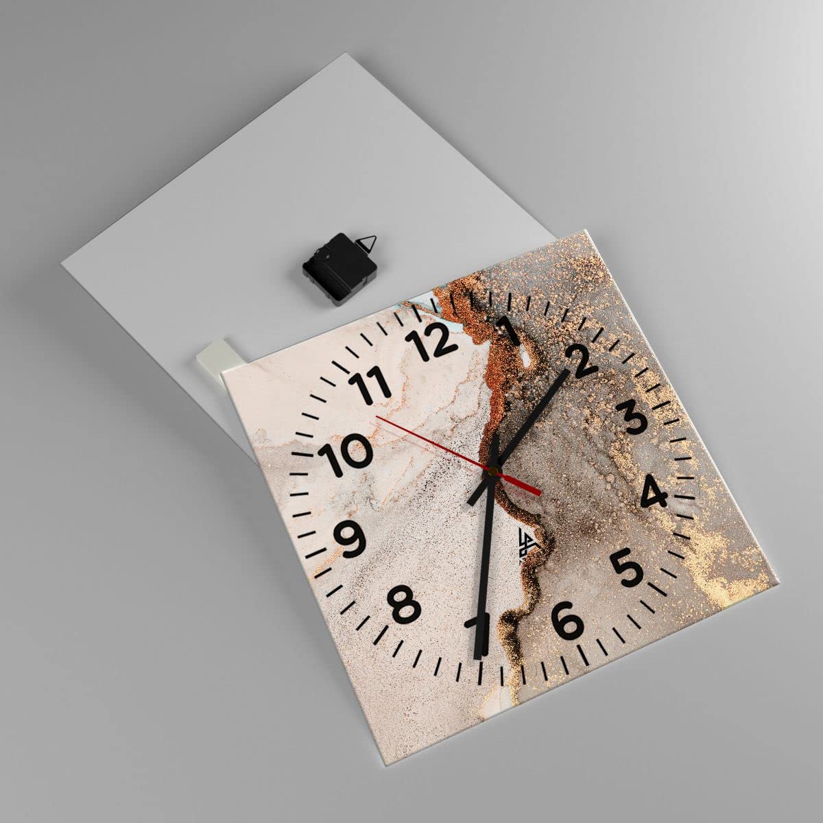Orologio da Parete in Vetro Londra l'architettura il Big Ben 40x40cm Piccolo Moderno Orologio da Muro Per Casa Cucina Soggiorno Silenzioso Wall Clock Decorazione Orologio da Appendere - C3AR40x40-3153