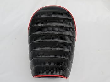 モンキーTL社外シート張替えホワイト ブラック 赤パイピング　(ロゴ入れ) モンキーTL社外シート張替えホワイト ブラック 赤パイピング (ロゴ入れ