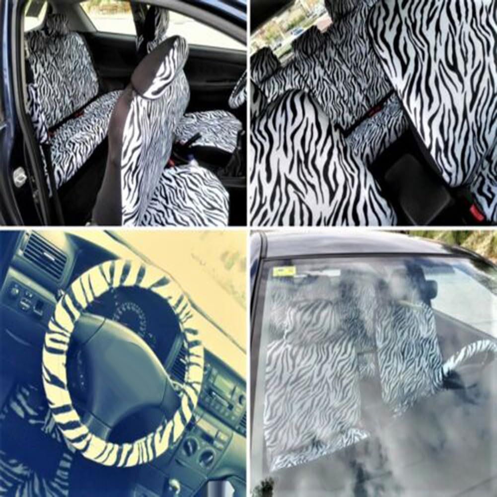 Akozon Set di Coprisedili con Motivo di Lusso, Eleganti Accessori Interni per Auto per la Maggior Parte dei Veicoli (Come Mostrato)