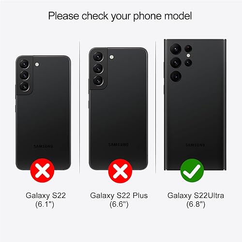 Miniatura 2 de Funda para Galaxy S22 Ultra, funda magnética desmontable 2 en 1, funda de piel sintética para teléfono con tarjetero para Samsung Galaxy S22 Ultra,