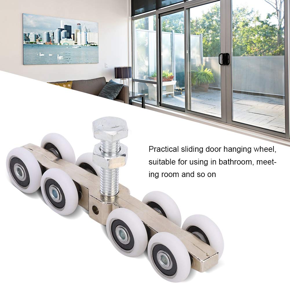 Restokki Pocket Door Rollers, Closet Door Rollers Replacements, Sliding Door Rollers Replacement, Sliding Door Hanging Wheel Doors Pulley Roller, Home Bedroom Meeting Room Sliding Door Hardware
