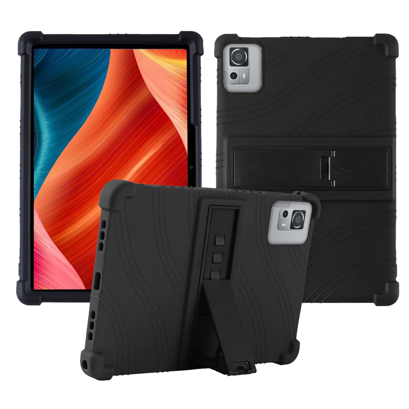 Case for Azeyou M17QF27A Tablet 12 inch,Soft Silicone Protector Cover,Kids Friendly,Adjustable Stand Tablet Cover,4 Corners Thicken Shockproof,Black