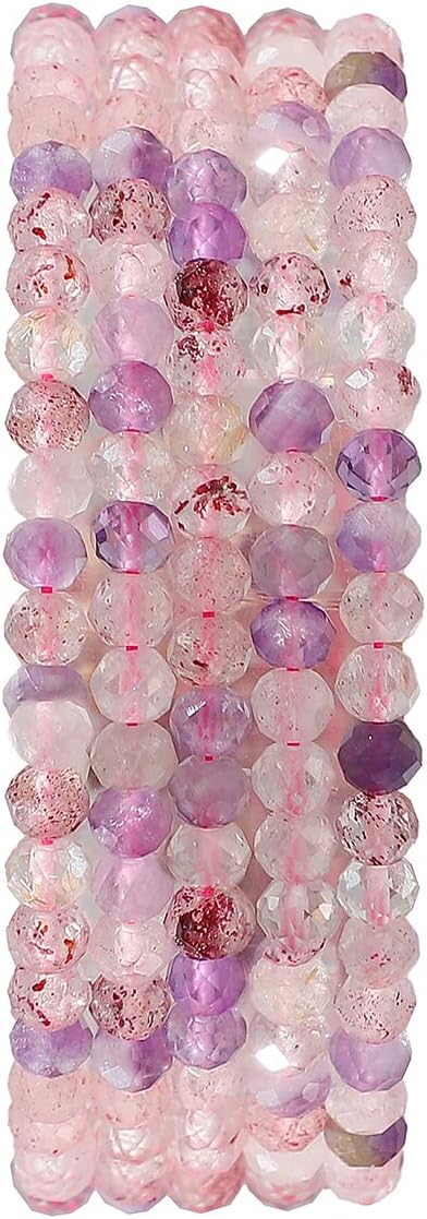 Natural Fluorite Beads 4x2mm 120pcs Faceted Rondelle Loose Semi Gemstone Beads for Jewelry Making Design - Image 2