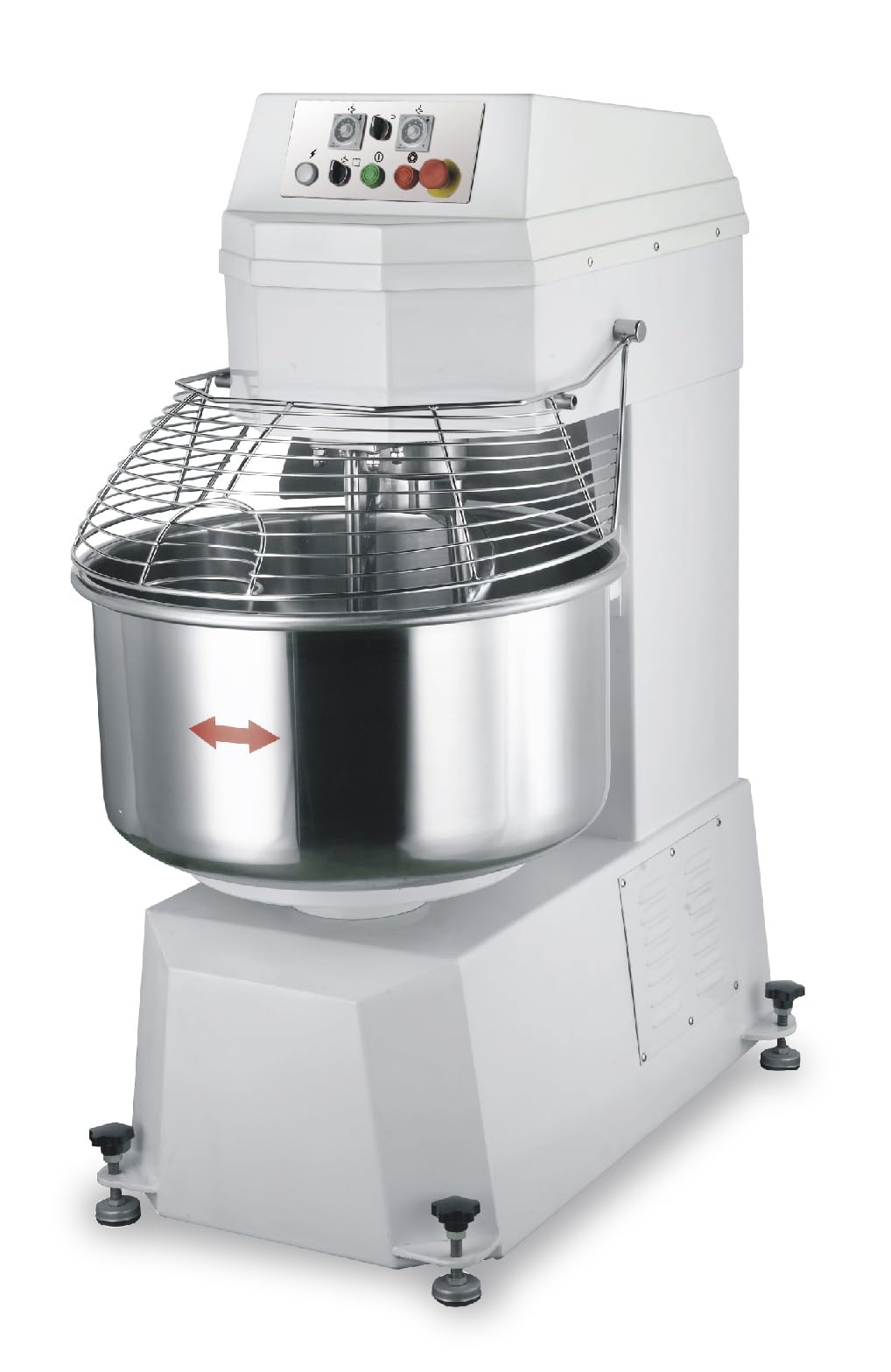 Commercial Spiral Dough Mixer by Eurodib – 77.0 quarts, Stainless Steel, White, Model LR GM50B
