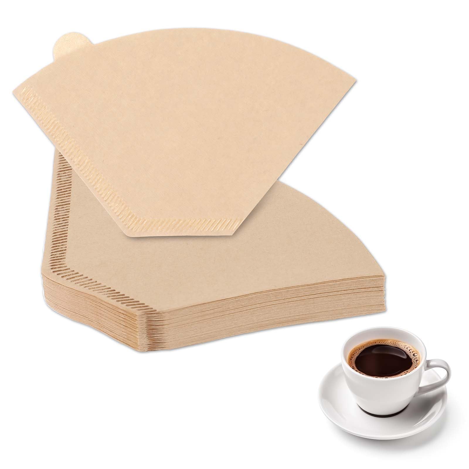 DSLSQD 80 Pcs Coffee Filter #4, Cone Coffee Filter 8-12 Cups, Disposable Coffee Filters Paper Cone Nature Unbleached Paper Filters for Pour Over and Drip Coffee Maker