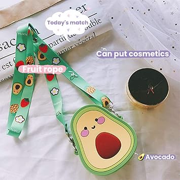 Portamonete Silicone Avocado 3D - Borsa Portaoggetti Con Cordino Per Bambini E Adulti - Foto 13