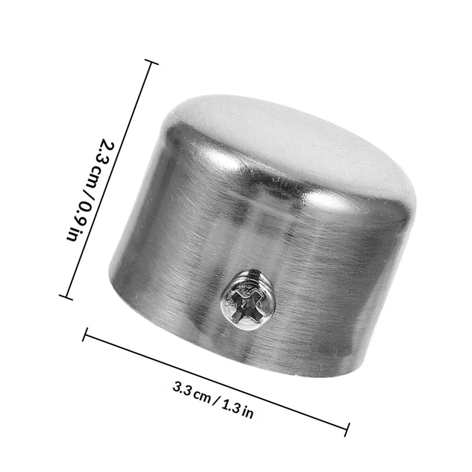Lot de 4 embouts de tringle à rideaux en métal élégants pour tringle à rideaux - Faciles à installer et amovibles