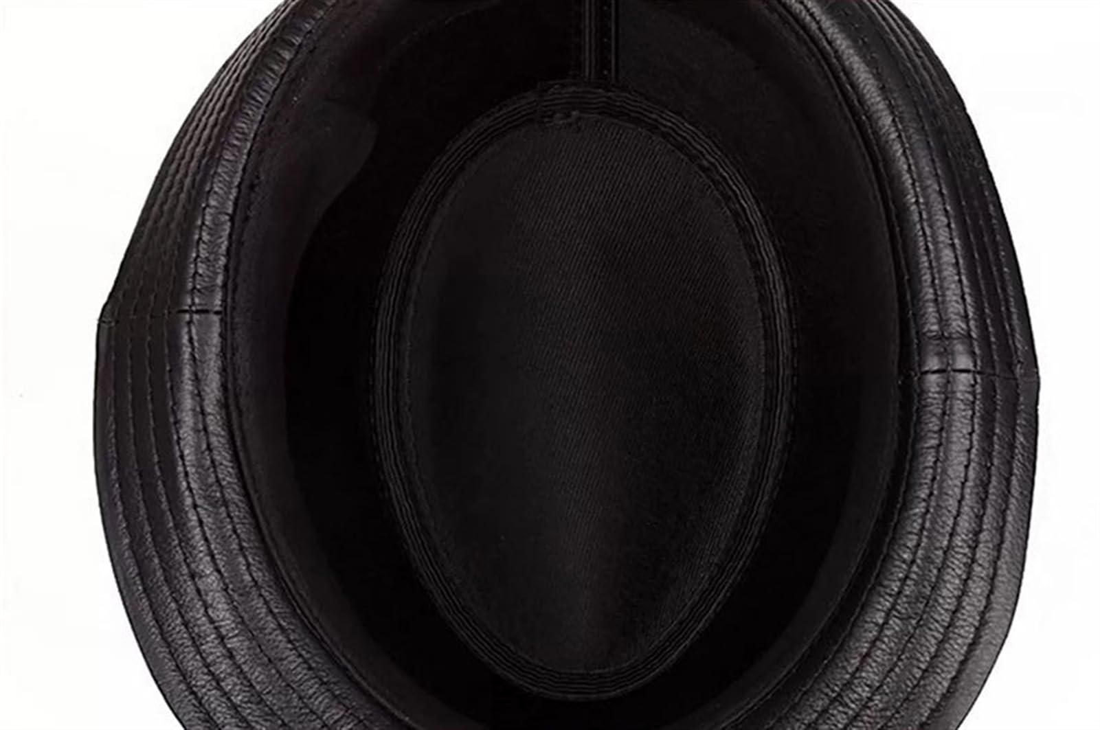 Lifup Hommes Chapeau Fedora Cuir Imperméable Chapeau de Jazz, Rétro à Bords Roulés Casquettes Souples Chapeaux Melon