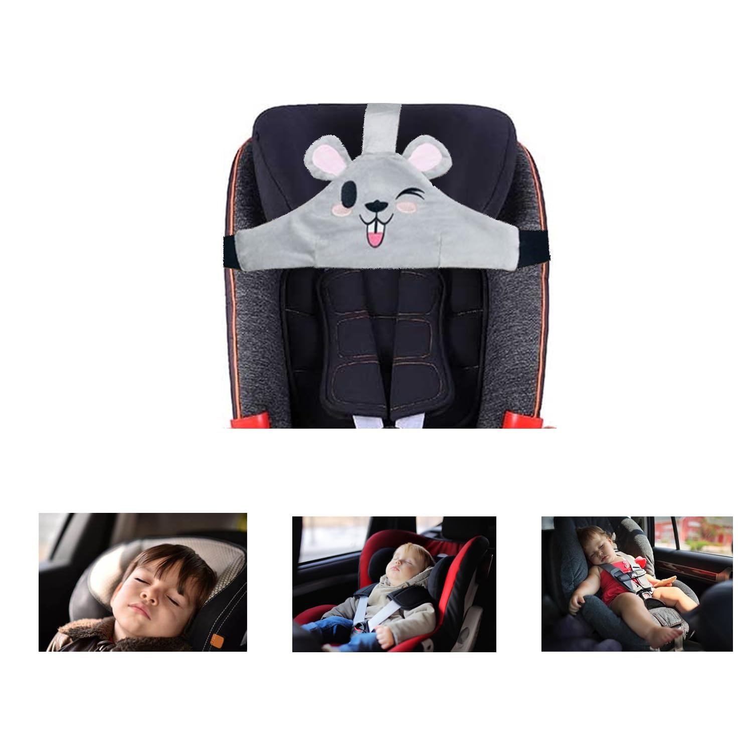 Soporte para la Cabeza del Asiento de Coche para bebé, Banda Segura para reposacabezas de Asiento de Coche, Correa para la Cabeza para Asiento de Coche, posicionador de sueño.