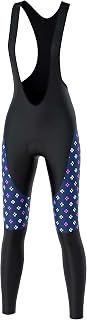 FDX Women’s Cycling Bib Tights, Lightweight, Windproof, Super Roubaix Thermal Fabric, Padded, Quick Dry Ladies Cycling Bib Pants, Winter Ripple Biking Trouser, Bicycle Riding Leggings