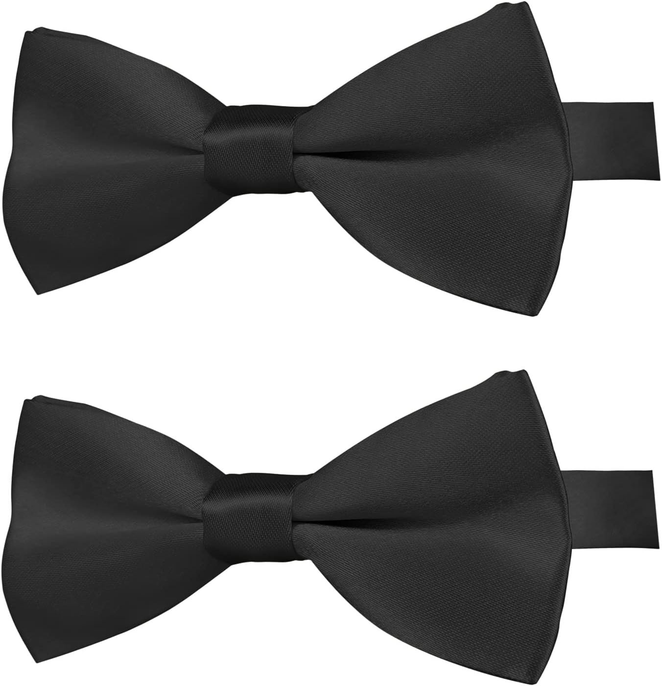 Black Dog Bow Tie, KOOLMOX Adjustable Bow Tie Dog Collar for Small Medium Dogs Cats Puppies Pets Wedding Birthday Graduation Holiday Homecoming Festival Costumes, 2-Pack,12.6inch Bow Collar