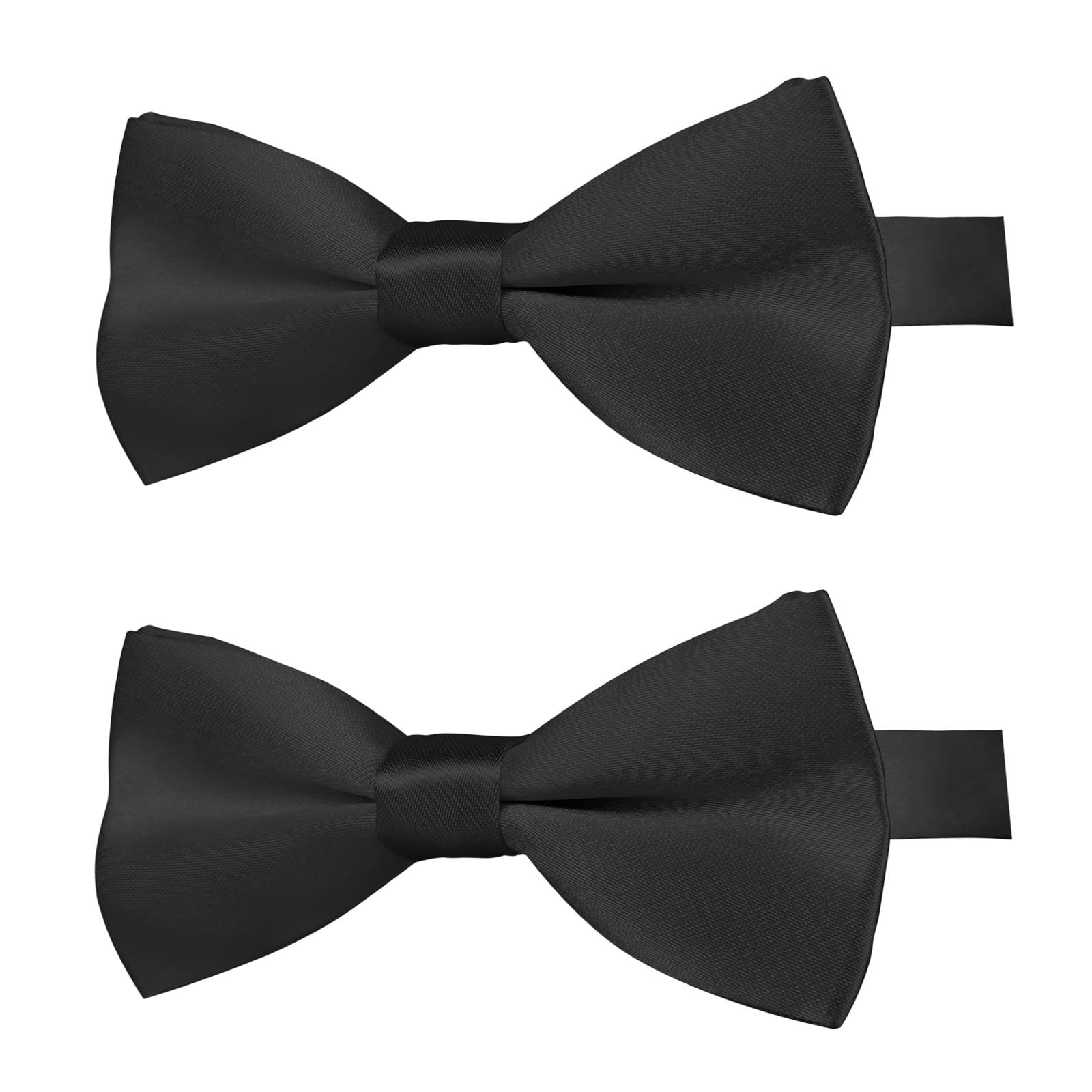 Black Dog Bow Tie, KOOLMOX Adjustable Bow Tie Dog Collar for Small Medium Dogs Cats Puppies Pets Wedding Birthday Graduation Holiday Homecoming Festival Costumes, 2-Pack,12.6inch Bow Collar