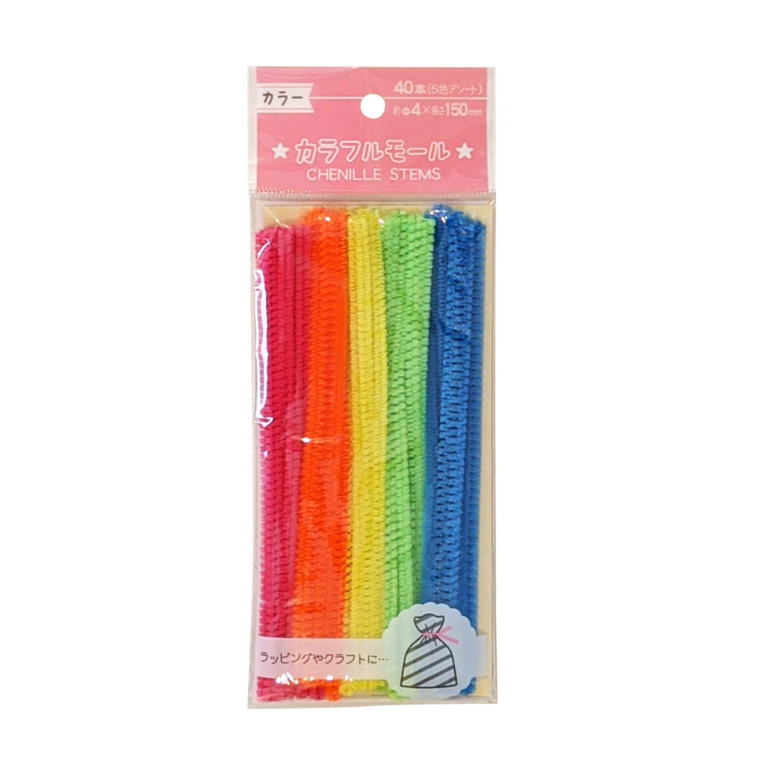 Amazon.co.jp: レモン カラフルモール 5色 40本入×10パック 887167x10