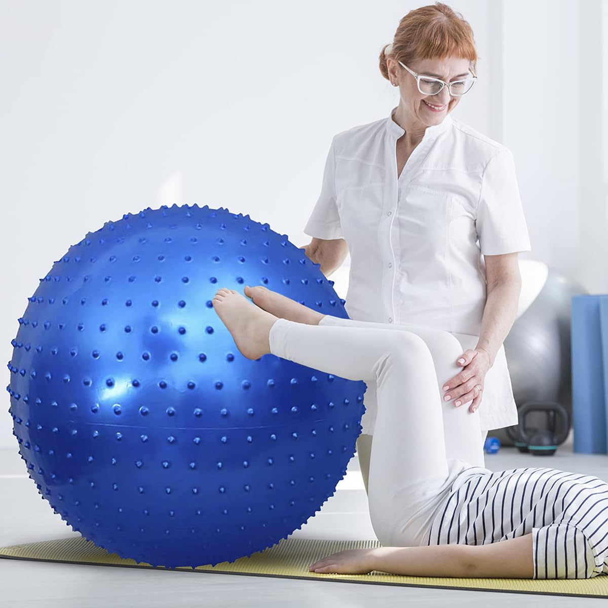 StyliBall エクササイズボール 青 バランスボール エクササイズボール Gymnic シッティングPLUS ボール