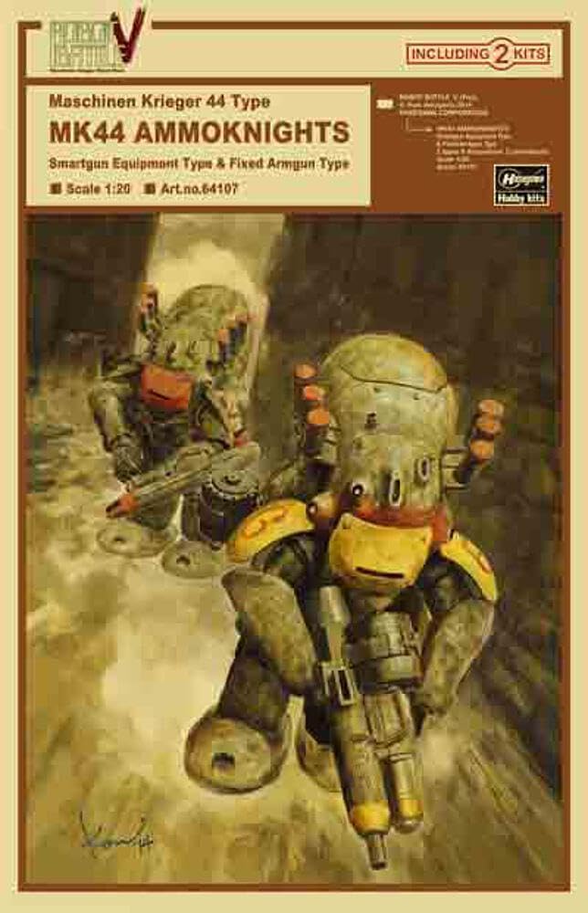 Hasegawa 1/20 Robot Battle V (5) Maschinen Krieger 44 Type MK44 Ammoknights (Smartgun Equipment Type)