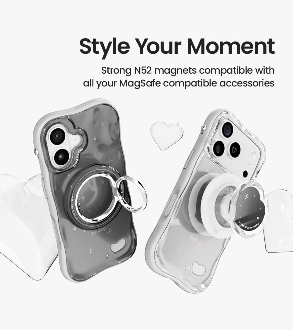 iFace BeBling Aero [Compatible with iPhone 17] 3D Water Ripple Wave Cell Phone Case - Glossy Translucent Fluid Water Design Shockproof Camera Protection Stylish Gift for Trendsetters - Clear