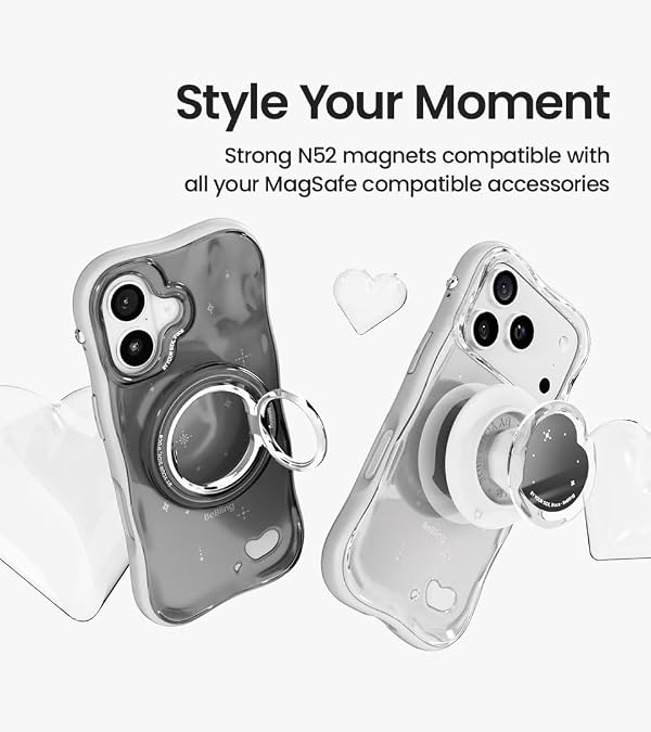 iFace BeBling Aero [Compatible with iPhone 16 Pro] 3D Water Ripple Wave Cell Phone Case - Glossy Translucent Fluid Water Design Shockproof Camera Protection Stylish Gift for Trendsetters - Blue by iFace - Image 3