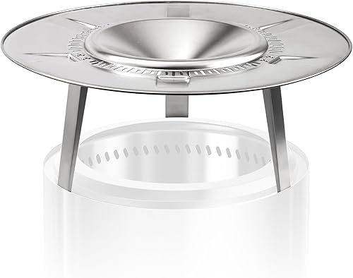 HGD Firepit - Deflector de calor para hoguera individual de 19.5 pulgadas, difusor de calor portátil de acero inoxidable 304 captura y redirige el