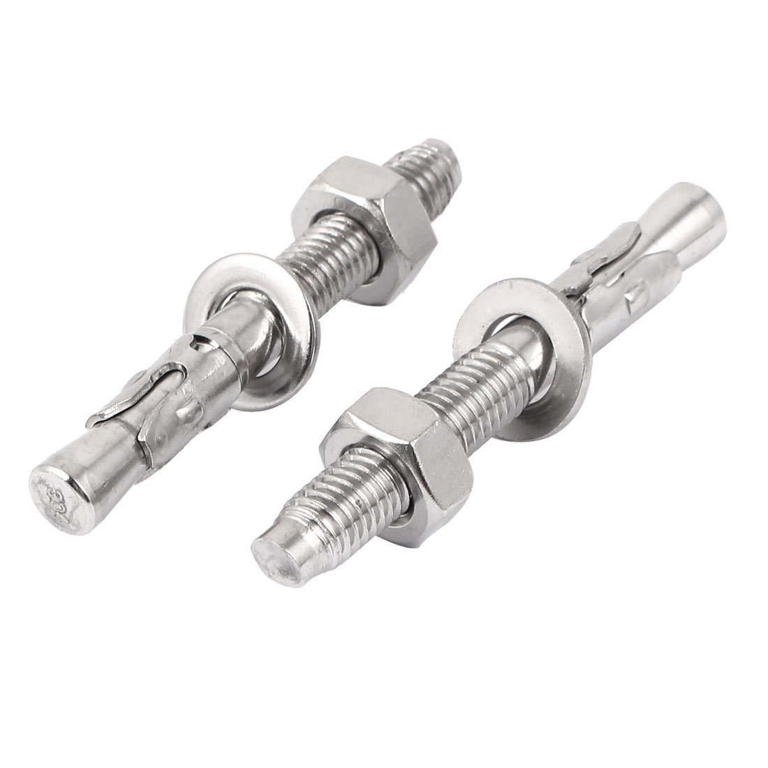 Aexit M10 Thread Anchors 304 Stainless Steel Car Repair Gecko Expansion Bolt Screw 80mm Stud Anchors Long 2pcs