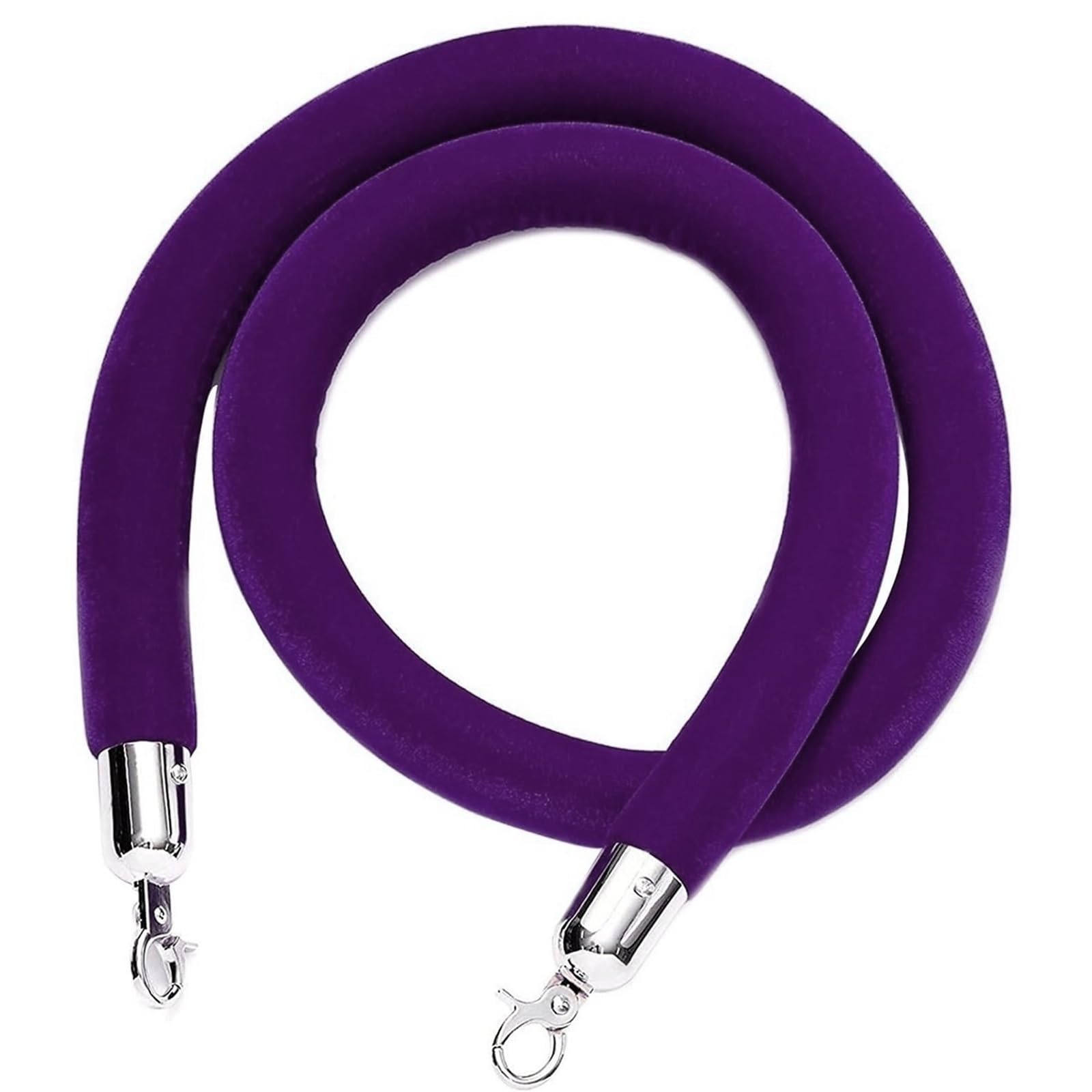 Cordón de terciopelo morado de 1,2 m con ganchos, ideal para manualidades creativas