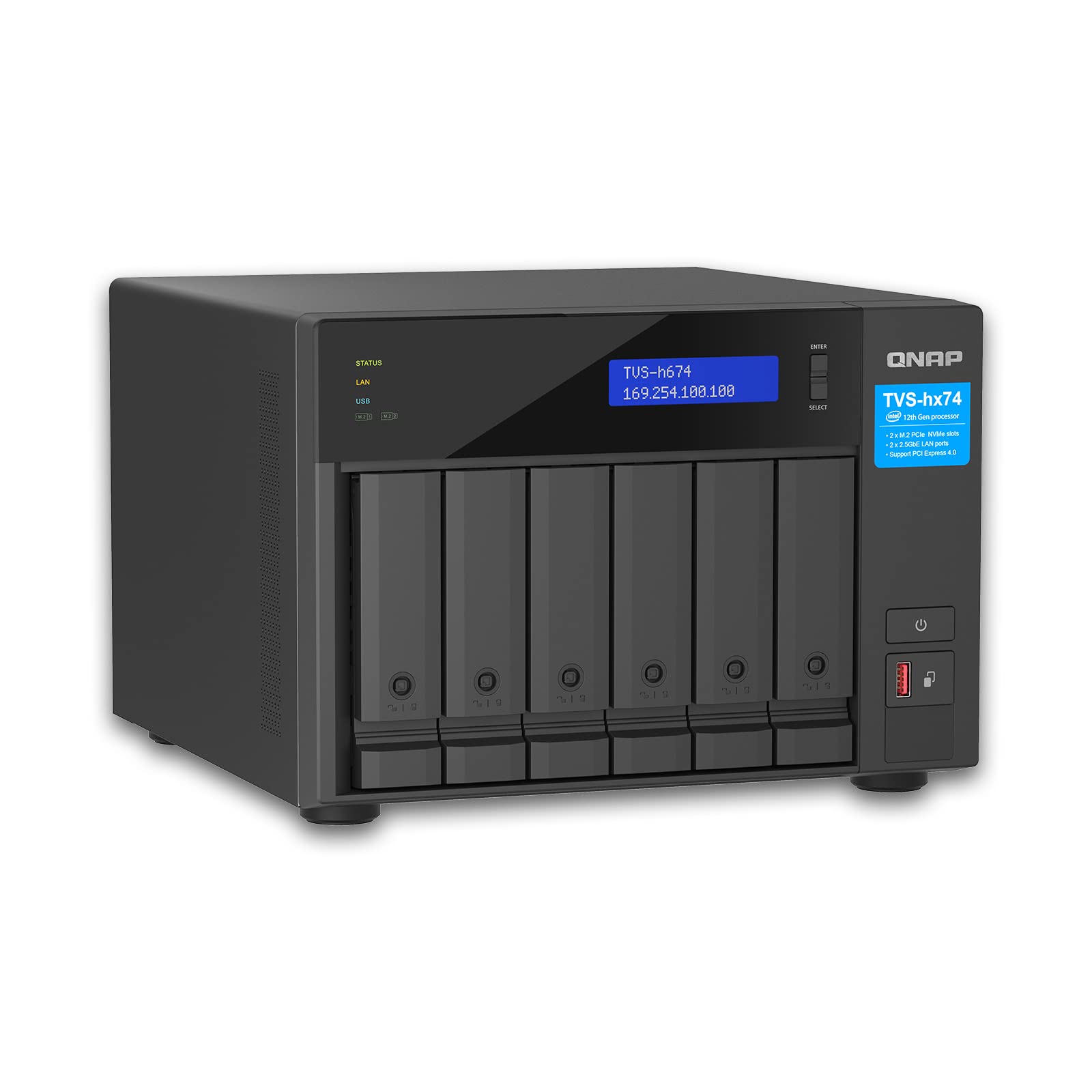 Qnap TvS-H674 - Server Nas - 6 Alloggiamenti - Sata 6gb/s