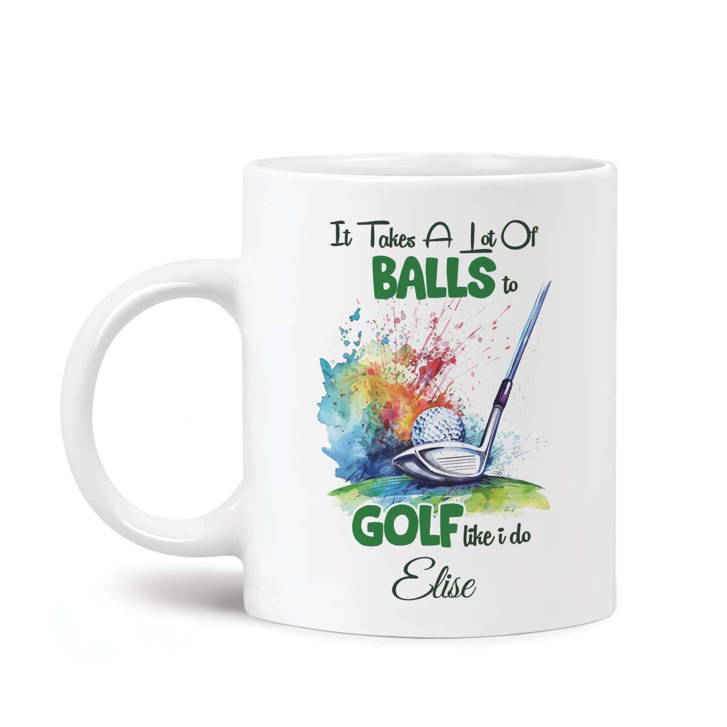 Amazon.com: Personalized Golf Mug With Name, Custom Funny Golf Quote Ceramic  Cup, Customized Cup Gift For Golfers, Unique Colorful Golf Design Coffee Mug  11oz, Sport White Mug For Golf Player : Home