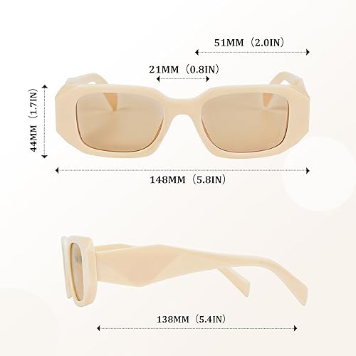 Miniatura 2 de Century Star Lentes de sol retro para mujer, rectángulos, de los años 90, para mujeres y hombres, Y2K vintage cuadrados