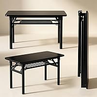 Vista 6 de Escritorio plegable pequeño para computadora de 31.5 pulgadas, no requiere montaje, mesa plegable pequeña, escritorio compacto que ahorra espacio