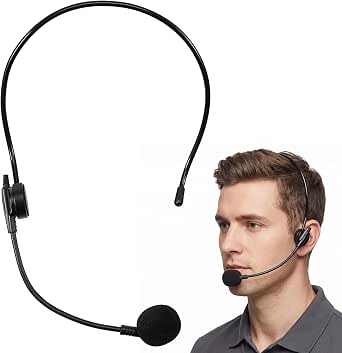 Fake Microphone Headset Prop - Black