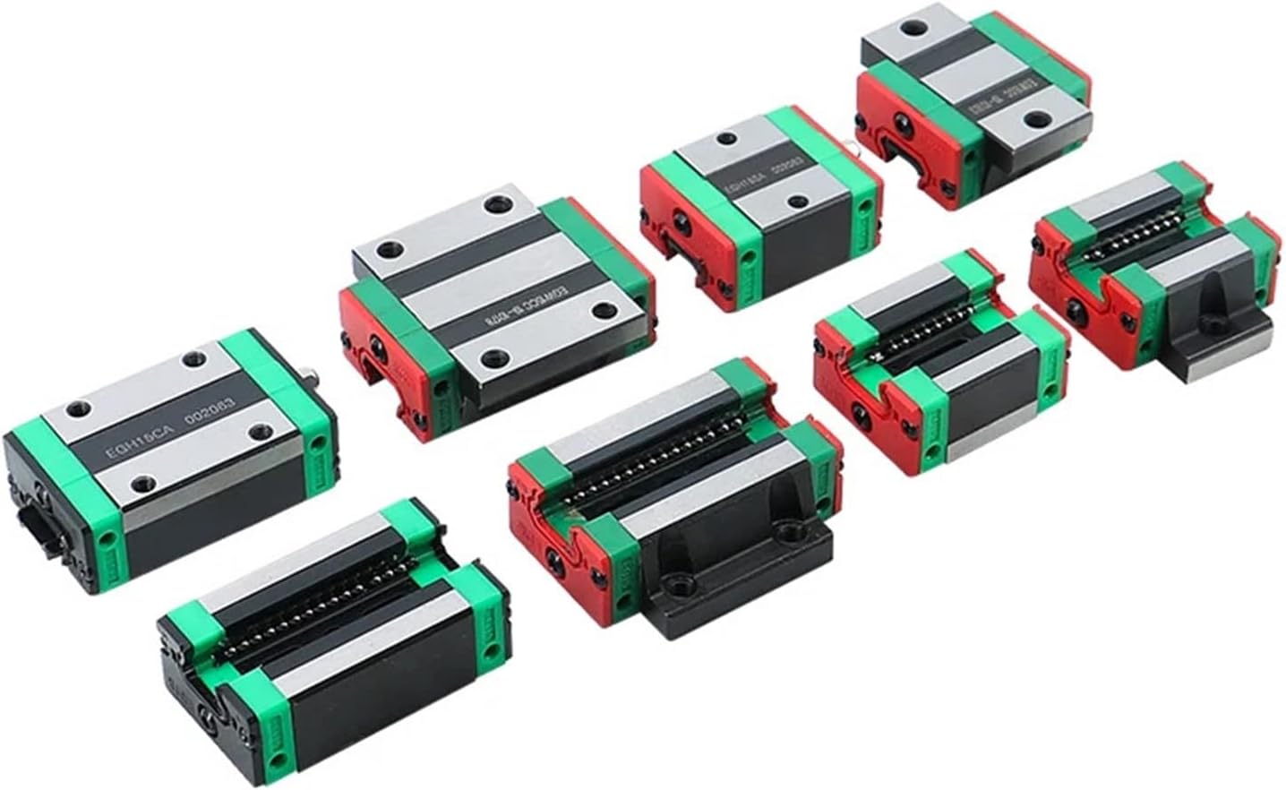 2Pcs EGR15 200-1000mm Low Profile Linear Guide Rail + 4Pcs EGW15SC EGW15CC Slider Carrriages Block(4PC EGW15SC 2Rails,700mm)