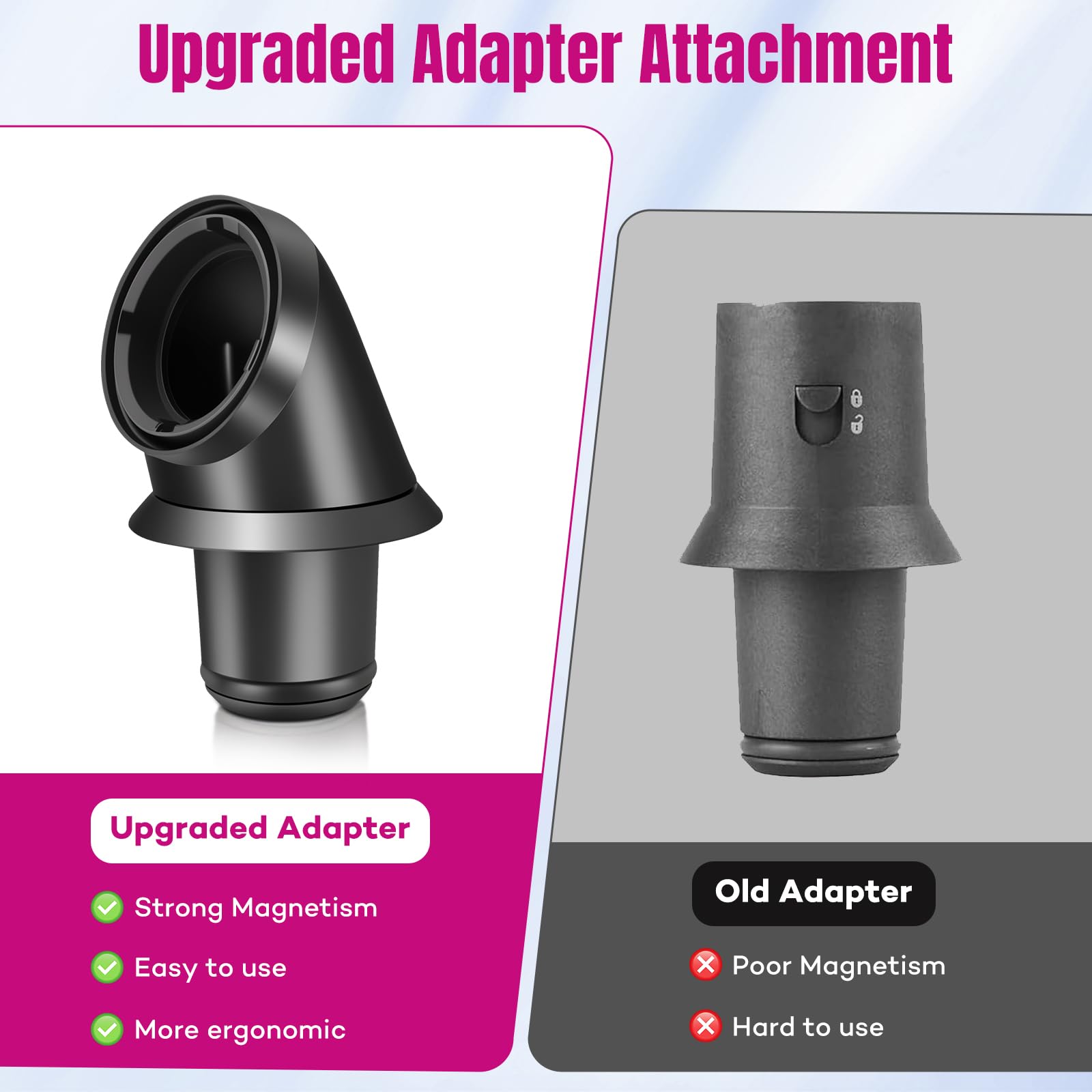 Barilotti per arricciacapelli lunghi da 0,78 pollici/20 mm e adattatore per Dyson HD01 HD02 HD03 HD04 HD07 HD08 HD15 HD16, conversione dell'asciugacapelli in arricciacapelli Styler