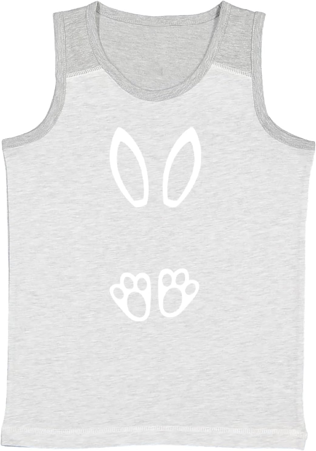 Tcombo Bunny Ears and Feet - Cute Adorable Youth Contrast Back Tank Top