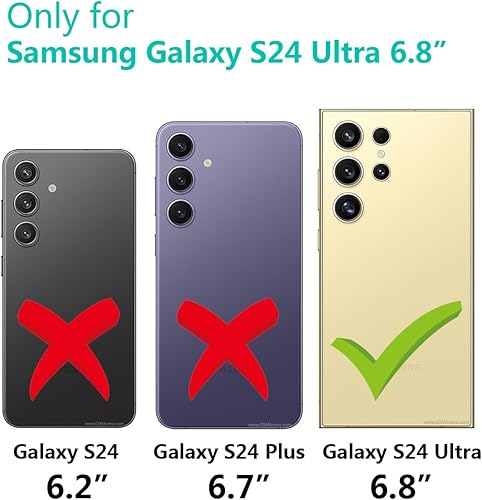 Miniatura 2 de Lastma Funda para Samsung Galaxy S24 Ultra de 6.8 pulgadas, linda con correa para la muñeca, atril con purpurina brillante de dibujos animados IMD