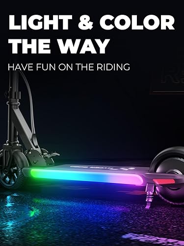 Miniatura 3 de Patinete eléctrico para niños a partir de 6 años, gran regalo para niños Hyper GoGo Scooter eléctrico para niños, luz ambiental colorida, pantalla