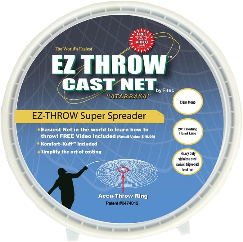 Fitec 10143 EZ Throw 750, Clear, 4' Radius, 3/8" mesh, 3/4 Lb WTS