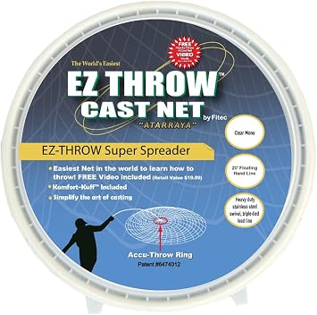 Fitec 10143 EZ Throw 750, Clear, 4 Radius, 3/8" mesh, 3/4 Lb WTS