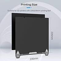 Vista 7 de Creality Placa de construcción original Ender 3 S1, hoja PEI de superficie texturizada de 235x235mm, placa de cama magnética, extraíble, flexible