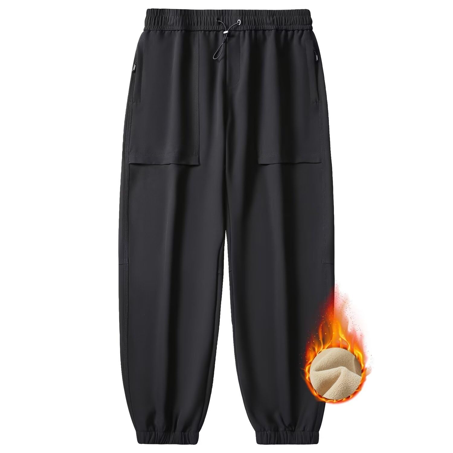 FLYGAGA Damen Wanderhose Wasserdicht Softshellhose Jogginghose Fleece Gefüttert Warm Winddicht Winterhose Skihose Thermohose Outdoorhose Trekkinghose Cargohose Herbst Winter