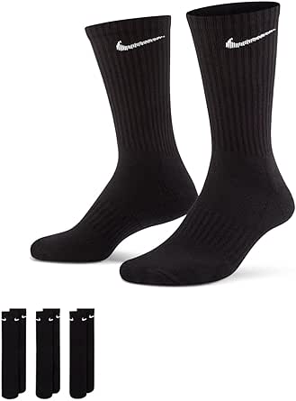 NIKE(ナイキ) 3P エブリデイ クッション クルー ソックス SX7664 010 ブラック 27-29cm